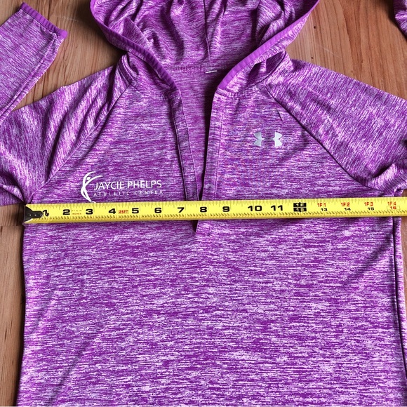 UNDER ARMOUR Hoodie Pullover Shirt Long Sleeve Purple Small Women’s - Picture 6 of 16